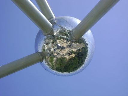 原子，比利时，欧洲，原子，蓝色，运动，无人，特写