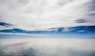 天空，蓝色，蓝天，飞机，亚洲，晴朗，自然，云