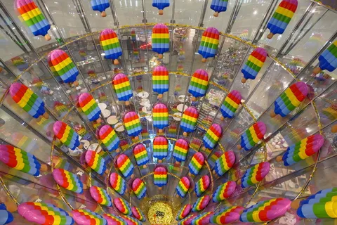 流行文化，购物中心，柏林，装饰，建筑，装饰，结构，多色