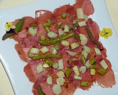 Carpaccio，干腌火腿，火腿，餐厅，吃，餐，美食，食品