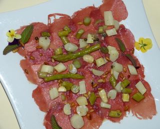 Carpaccio，干腌火腿，火腿，餐厅，吃，餐，美食，食品