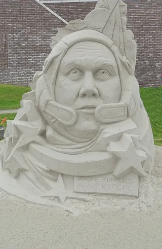 沙雕，沙子，艺术，宇航员，雕塑，艺术和工艺，表现，人类表现