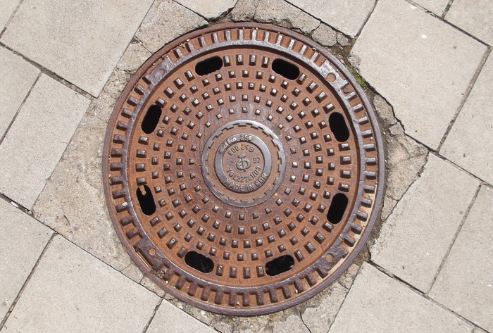 gulli，金属，人孔盖，gullideckel，盖，金属板，道路，铁
