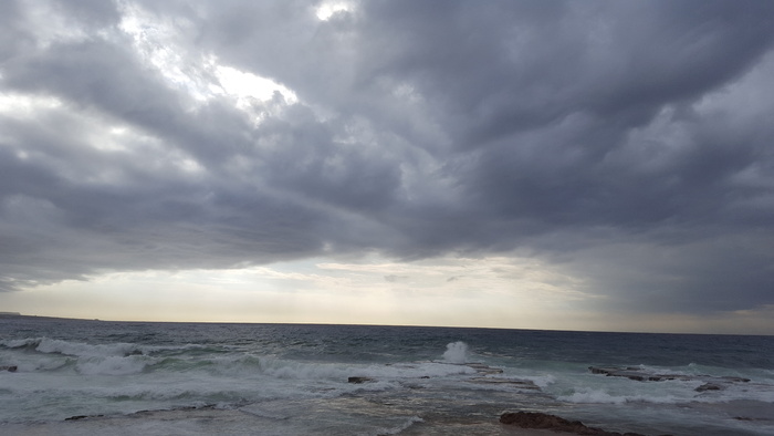 风暴中的海，天空，云天，海，水，风景-自然，地平线，自然之美