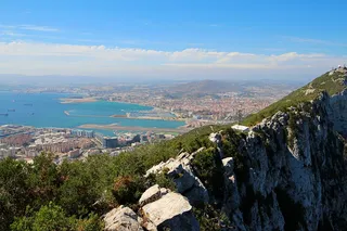 直布罗陀，英国，地中海，半岛，风景，天空，风景-自然，城市