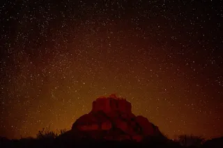 星云，岩石形成，自然，山脉，悬崖，天空，星星，夜晚