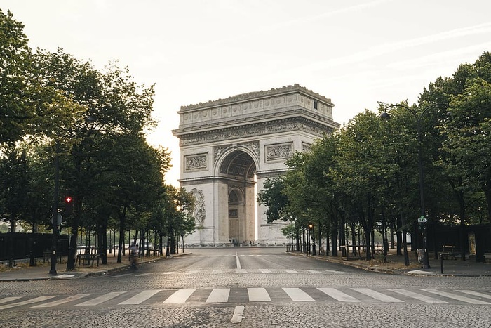 arch，de，triomphe，parisa，arc，paris，Day，trees