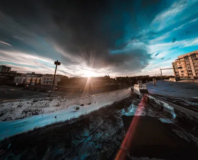 丹佛,美国,北方,日落,黄昏,广角,喜怒无常,天空 丹佛,美国,北方,日落,黄昏,广角,喜怒无常,天空