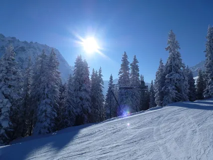 雪，落日，下午，太阳，下午太阳，低温，冬天，镜头光斑