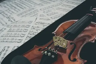 复古、复古、弦、断弦、音乐家、音符、乐谱、和声