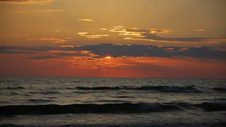 日落、太阳、大海、自然、风景、黄昏、云、光