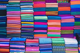 毛巾，浴巾，毯子，图案，颜色，缅甸，曼德勒，纺织品