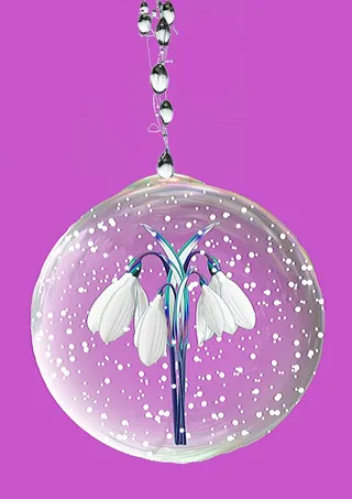 玻璃球，玻璃球，玻璃球图片雪球，圆形，透明，雪花，花朵