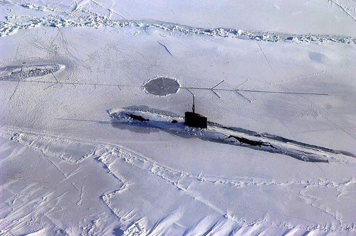 航空、摄影、雪、北极、海洋、潜艇、潜艇、船、海