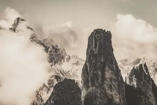 山和云，山，山脉，户外，自然，山峰，冰，雪