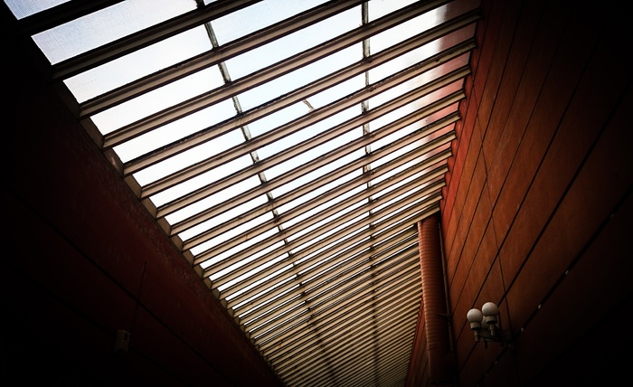 棕色墙, 走廊, 抽象, 灯, 艺术, 背景, 几何, 棕色