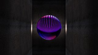 紫色球, 球, 墙, 轴, 结构, 光, 图形, 空间