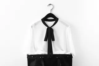 衬衫、时尚、黑白、彩带、包、办公室、丝绸、奢侈品