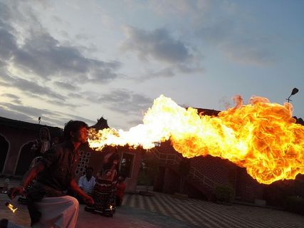 印度、特区、日出健康度假村、拉贾斯坦邦、火、民俗、能源、舞蹈