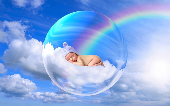 婴儿，睡眠，云，灵魂，生物，孩子，人，人类