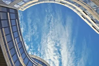 蠕虫视线，建筑，建筑，现代，摩天大楼，立面，玻璃，抽象