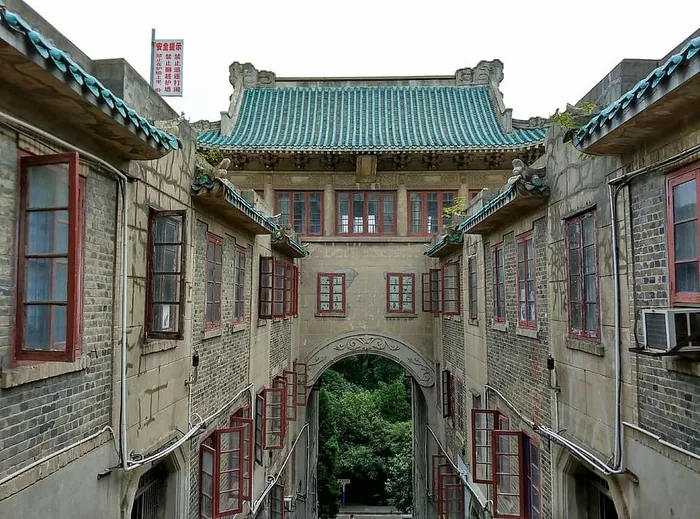 武汉大学，樱桃顶，老建筑，建筑，已建结构，建筑外观，建筑，天