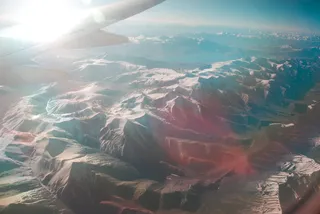 喜马拉雅山，视图，山，雪，耀斑，照明，心情，飞机