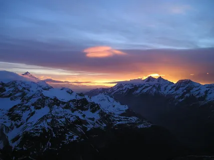 山景, 金色, 小时摄影, 山, 高山, 日出, Morgenrot, 暮
