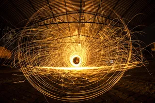 钢丝绒摄影, 内, 覆盖, 法院, 建设, 消防, 工厂, 长时间曝光