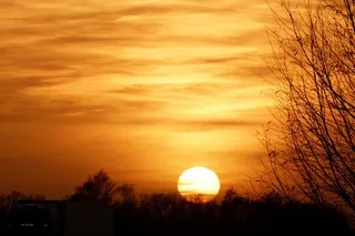 日落，傍晚，太阳，云，橙色，傍晚，太阳，空气，自然