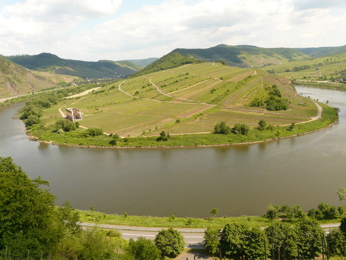 Bend、Mosel、Bremm、Sachsen、River、River loop、meander、nature