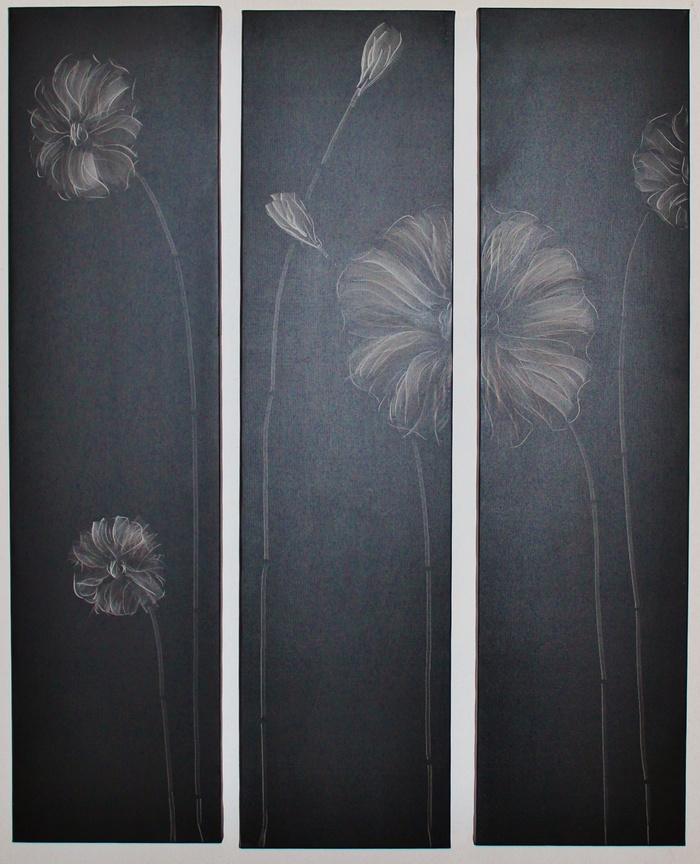 粉笔画、木板、墙砖、图像、花卉、植物、无人、自动后期制作过滤器