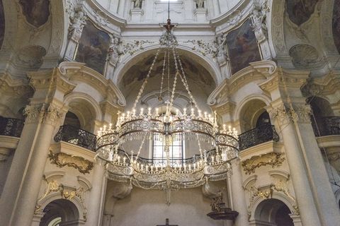 捷克、布拉格、历史、灯光、天花板、旧款、欧洲、捷克