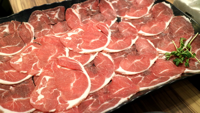 摄影，生的，肉，羊羔肉，羊肩肉，肉排，食物，肉