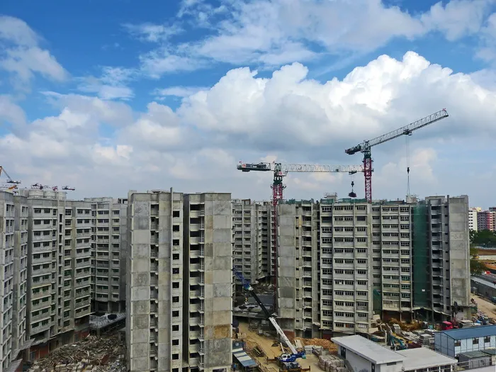高层建筑，建筑，起重机，建筑施工，建筑，建筑，重型设备，金属