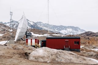 格陵兰、塔西拉克、山脉、卫星、北极、偏远、山地、低温