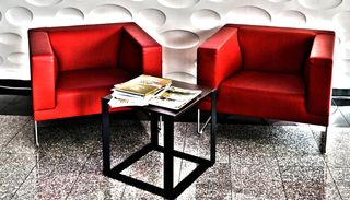 扶手椅，内饰，座椅，椅子，红色，室内，家具，无人