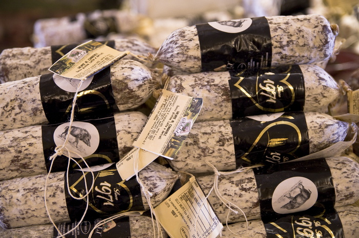 萨拉米香肠、野猪、托斯卡纳、食物、无人、大型物体、白天、特写