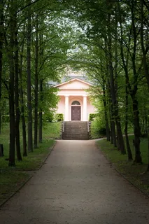 魏玛，墓地，大道，德国，公园，建筑，人行道，树