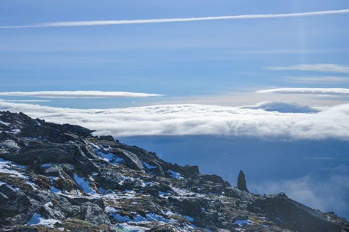 蓝色，灰色，高山，空中，风景，雪，覆盖，白天