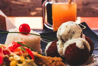 摩洛哥、马拉喀什、Restaurant、comida、prato、suco、arroz、salada