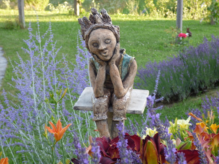 菲、百合花、薰衣草、精灵、雕像、文化、宗教、雕塑