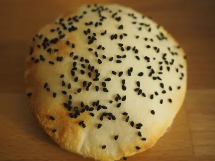 卷，面包，烤面包，脆皮，食物，黑孜然，扁面包，皮塔饼