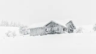 白雪覆盖的房子插图, 场景, 冬天, 寒冷, 小屋, 山上的家, 木屋, 风暴