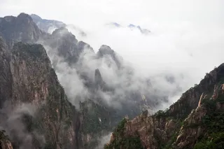 山，有盖，雾，自然，景观，岩石，旅游，黄山
