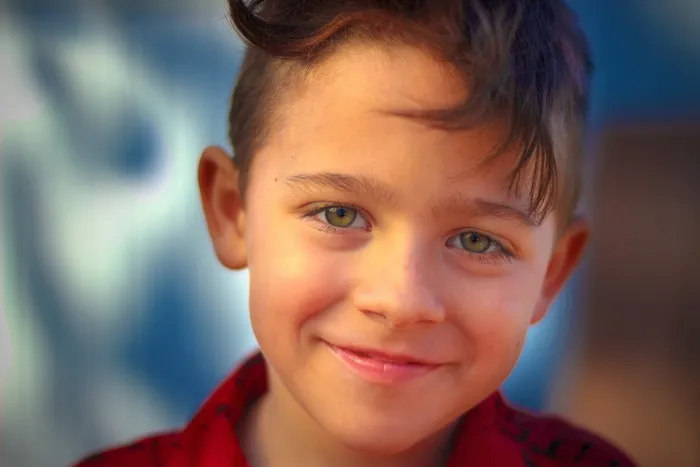 美国，九里瀑布，眼睛，微笑，男孩，孩子，快乐，满足