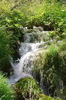 克罗地亚国家公园，瀑布，瀑布，自然，普利特维兹湖，植物，自然之美，水