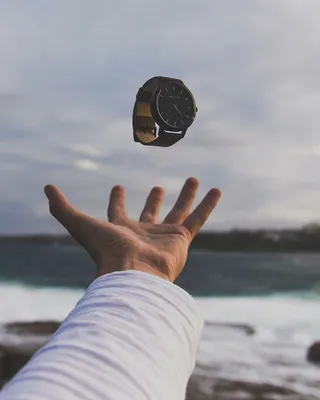 手表，手，选择性，聚焦摄影，手掌，户外，模糊，海洋