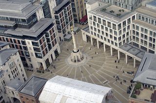 城市建筑的鸟瞰图