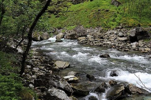 山溪，挪威，野生，岩石，流水，自然景观，浪漫，自然